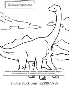 Camarasaurus Dinosaur Coloring Page for Kids