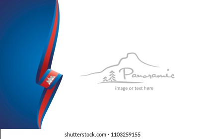 Cambodia abstract flag brochure cover poster background vector