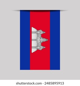 Cambodia Banner Flag Vector Illustration