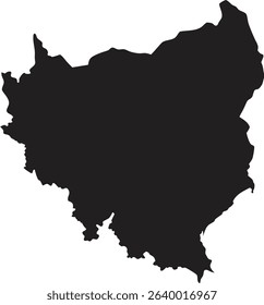 Cambodia black map silhouette vector style with white background