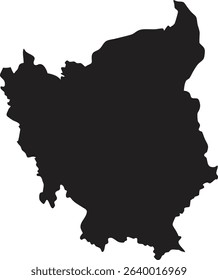 Cambodia black map silhouette vector style with white background