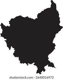 Cambodia black map silhouette vector style with white background