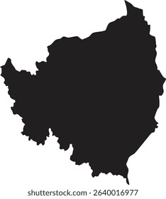 Cambodia black map silhouette vector style with white background