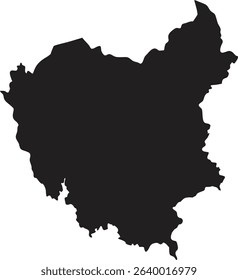 Cambodia black map silhouette vector style with white background