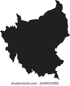 Cambodia black map silhouette vector style with white background