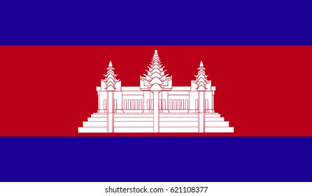 Cambodia contry flag with high resolution vector.