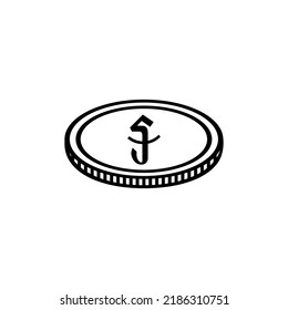 Cambodia Currency Icon Symbol. KHR, Riel Coins. Vector Illustration