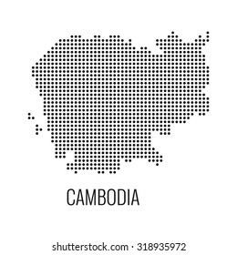 cambodia dotted map,vector