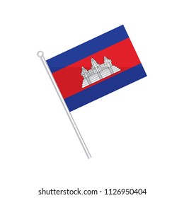 Cambodia flag. Flag of Asia