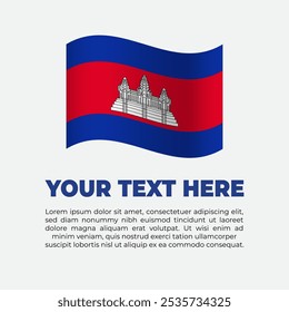 Cambodia Flag Banner Background Template