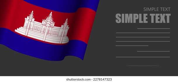 cambodia flag banner rectangle background,cambodia dark mode black tone wallpaper,website banner cambodia black and white tone with grey text.