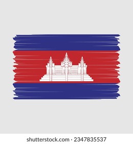 Ilustración vectorial de la bandera de Camboya