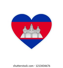 Cambodia flag. Cambodia love flag.