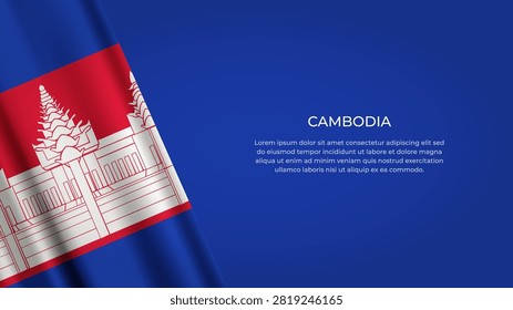 CAMBODIA Flag with Original color