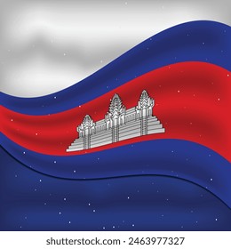 Cambodia Flag Vector Design Template