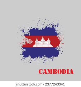 Cambodia flag vector icon. abstract design