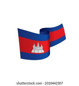 Cambodia flag, vector illustration