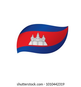Cambodia flag, vector illustration