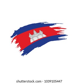 Cambodia flag, vector illustration