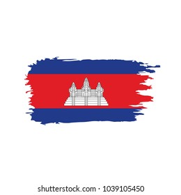 Cambodia flag, vector illustration