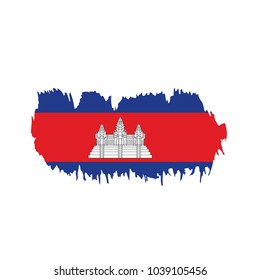 Cambodia flag, vector illustration