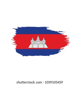 Cambodia flag, vector illustration