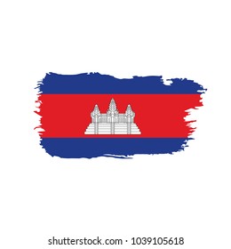 Cambodia flag, vector illustration