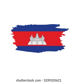 Cambodia flag, vector illustration
