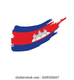 Cambodia flag, vector illustration