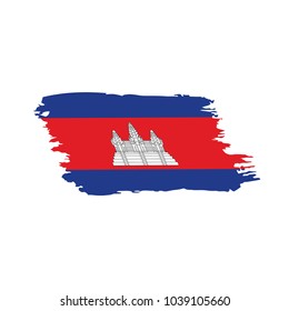 Cambodia flag, vector illustration