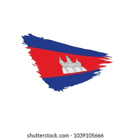 Cambodia flag, vector illustration