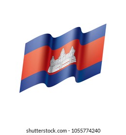 Cambodia flag, vector illustration