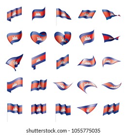 Cambodia flag, vector illustration