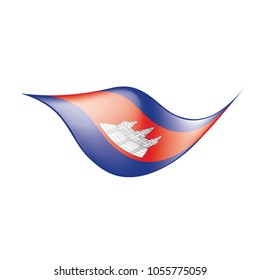 Cambodia flag, vector illustration