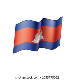 Cambodia flag, vector illustration
