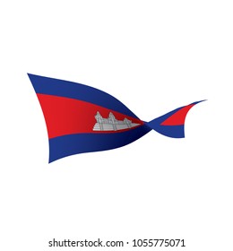 Cambodia flag, vector illustration