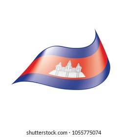 Cambodia flag, vector illustration