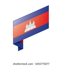 Cambodia flag, vector illustration