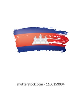 Cambodia flag, vector illustration on a white background.