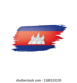 Cambodia flag, vector illustration on a white background.