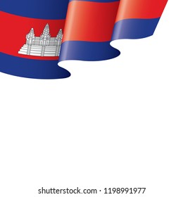 Cambodia flag, vector illustration on a white background