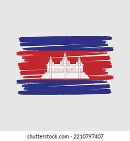 Kambodscha Flag Vektor. Nationalflagge