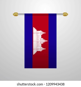 Cambodia hanging Flag