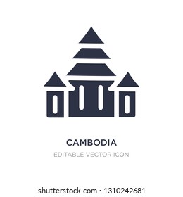 cambodia icon on white background. Simple element illustration from Monuments concept. cambodia icon symbol design.