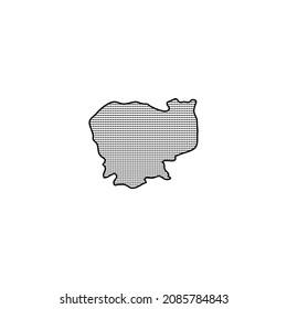 Cambodia icon-thin line vector illustration. Free Vector