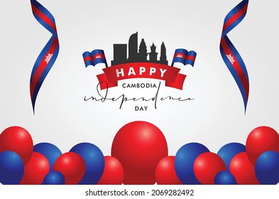 Cambodia Independence Day Design Background For Greeting Moment