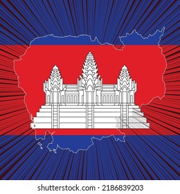 Cambodia Independence Day Map Design