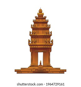 Cambodia or Khmer Independence Monument in Vector