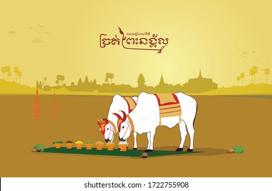 Cambodia and Khmer royal ploughing ceremony golden