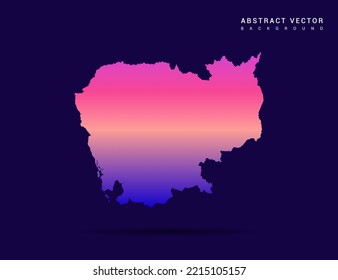 Cambodia map of Colorful gradient style vector Illustration.